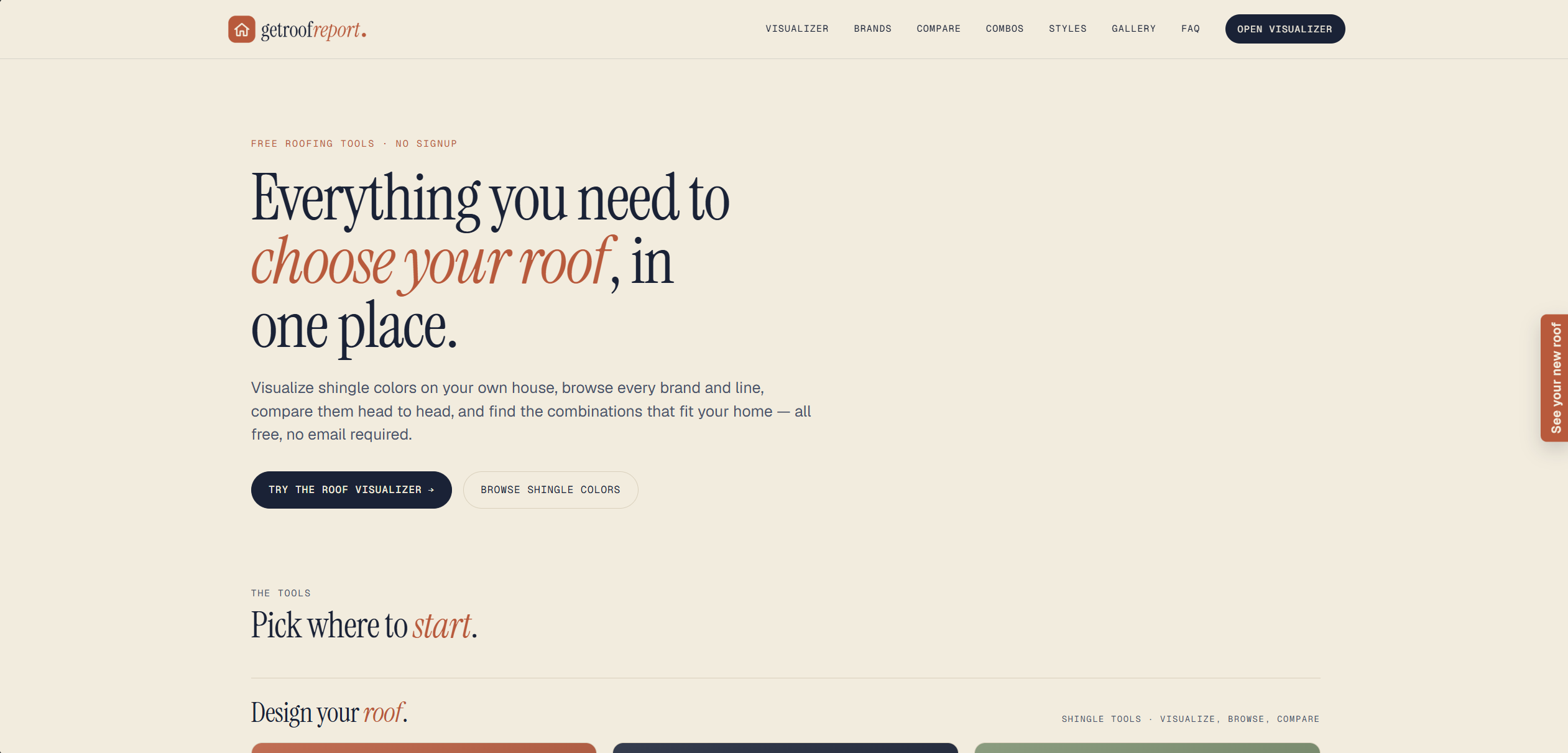 Roof Shingle Color Selector