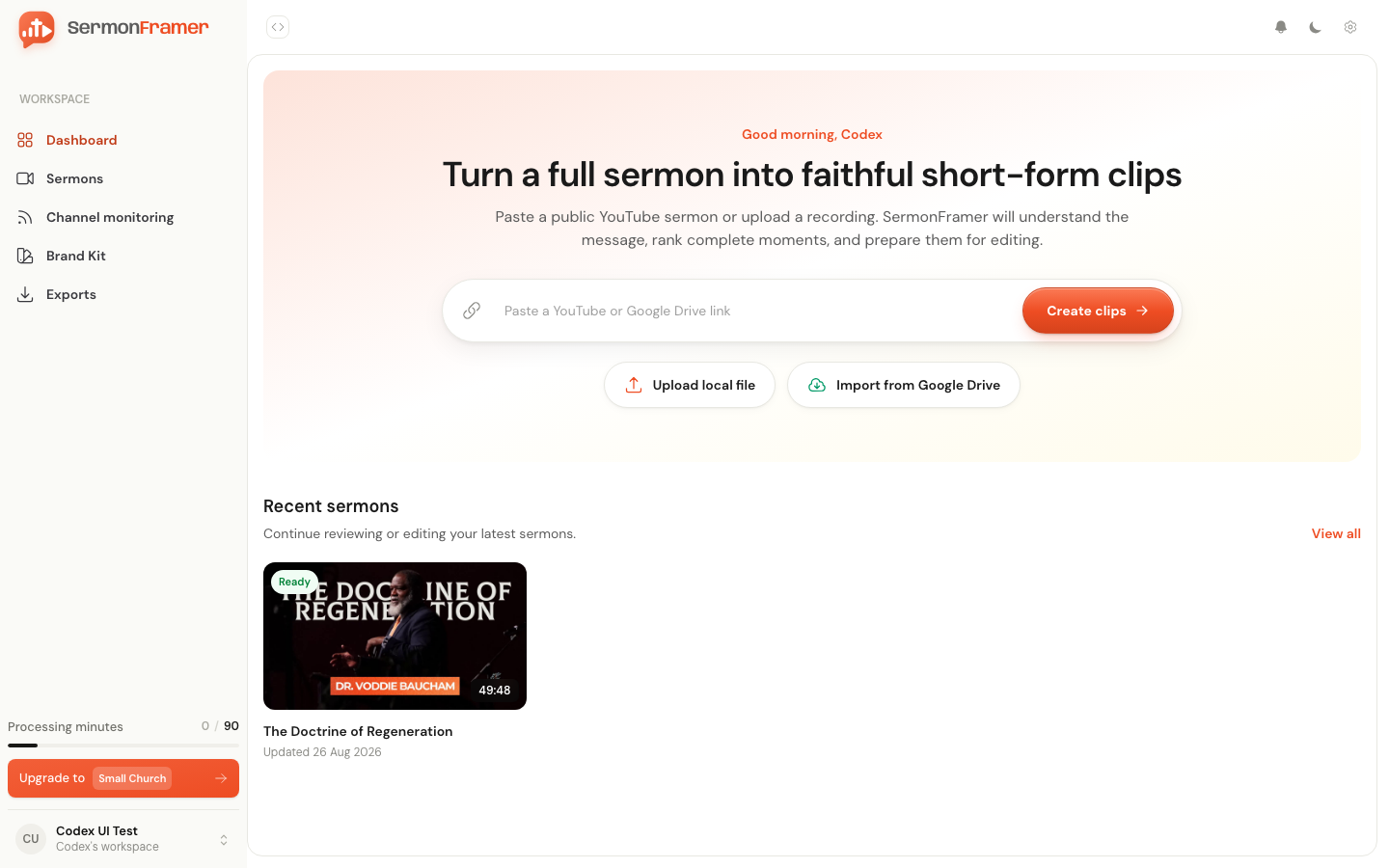 Turn sermons into faithful short-form videos
· SermonFramer