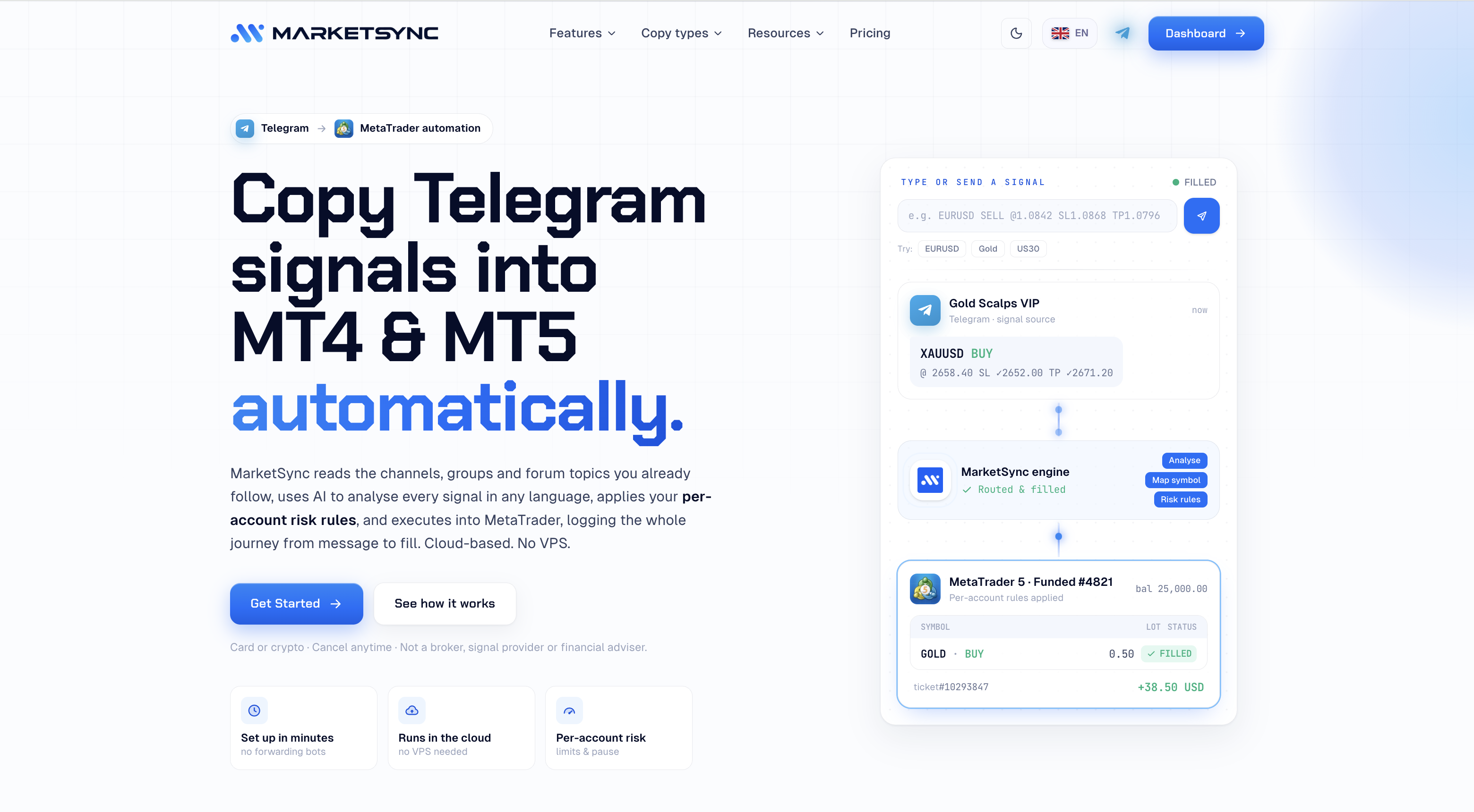 MarketSync: Copy Telegram Signals Into MT4/MT5, Automatically
