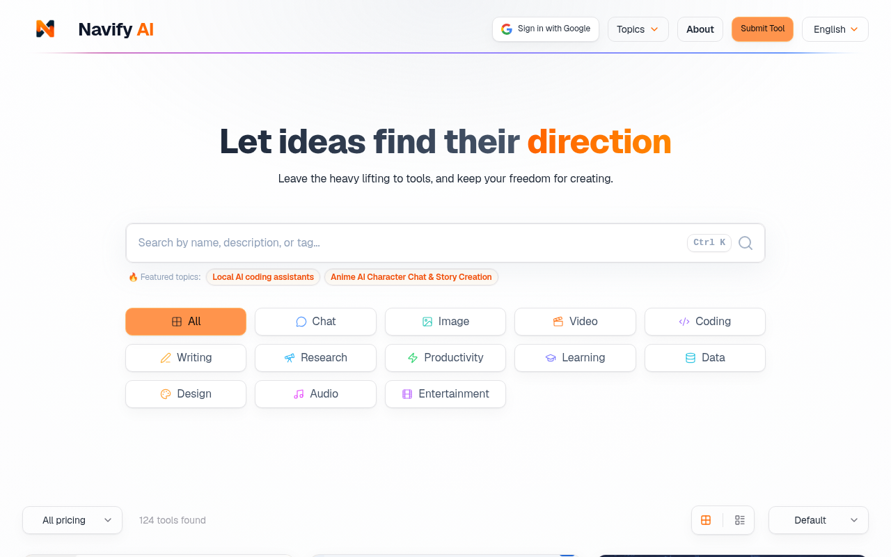 NavifyAI - AI Tools Directory